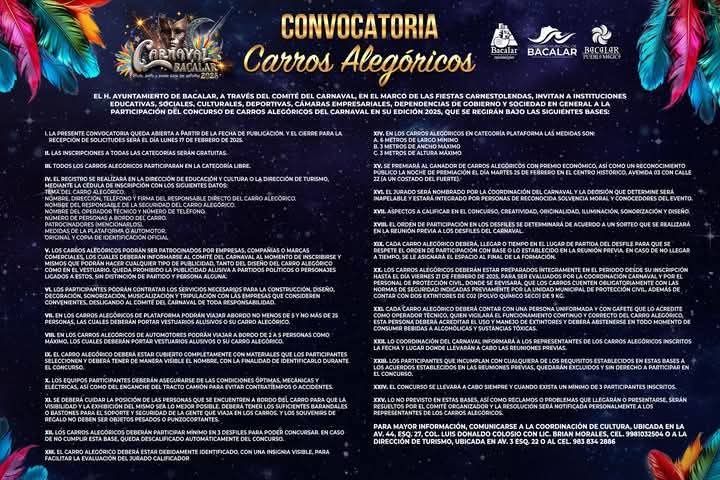 Convocatorias CARNAVAL Bacalar