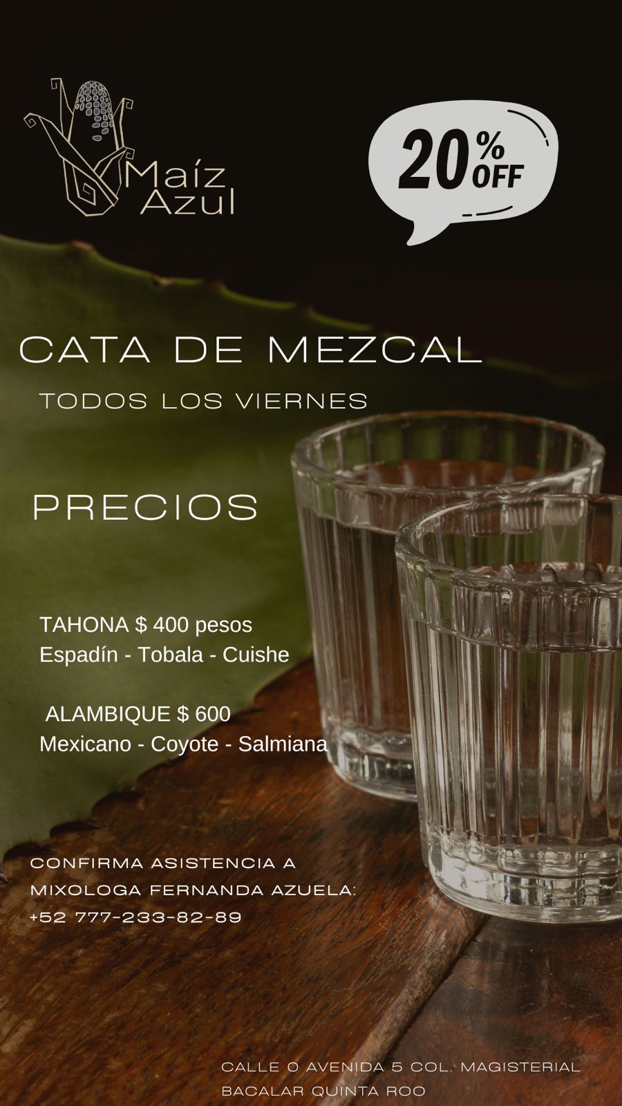 Cata de Mezcal los viernes