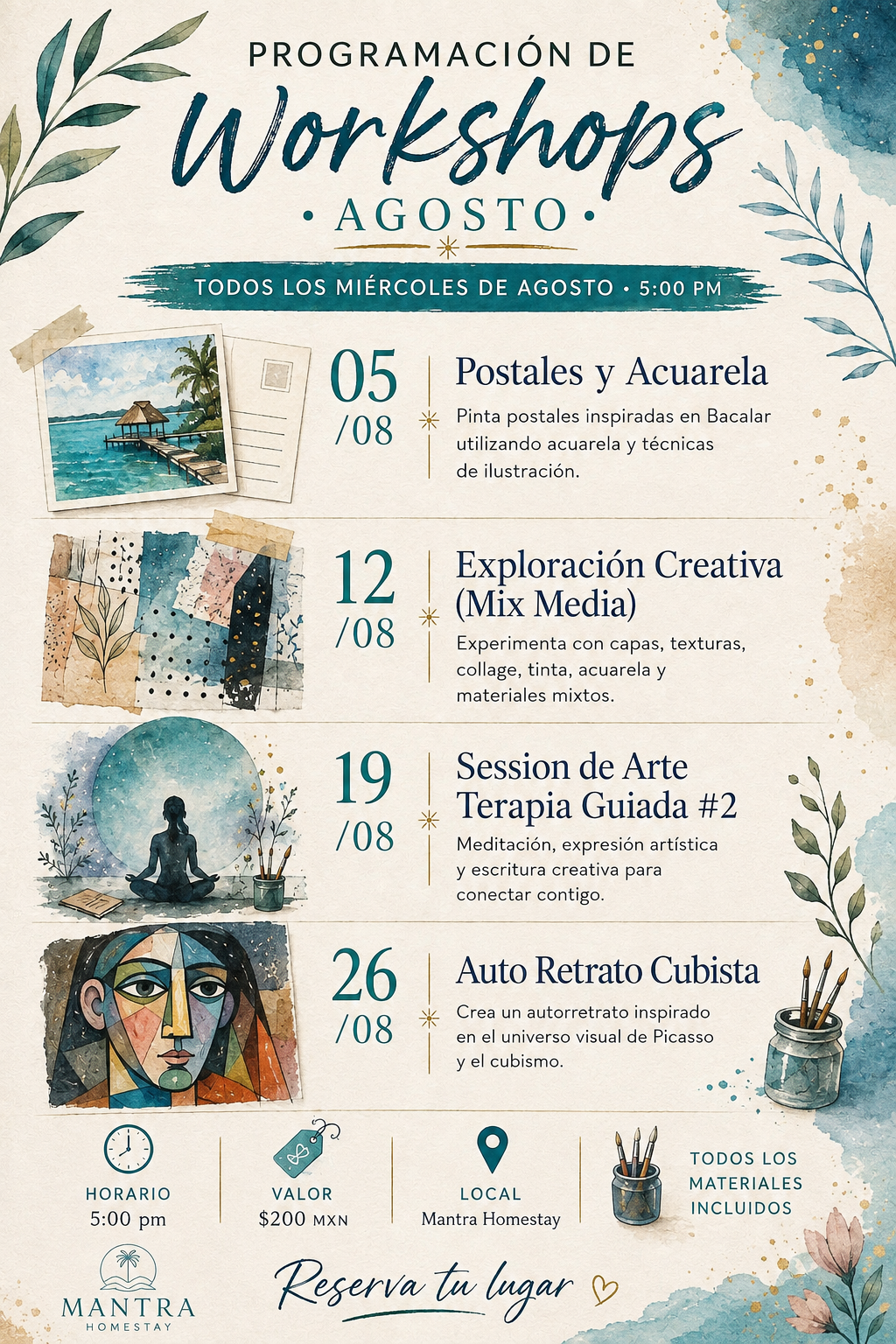 Arte Workshops Agosto